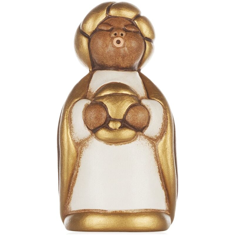 foto del prodotto re magio melchiorre con oro versione bianca statuine presepe classico ceramica i classici thun
