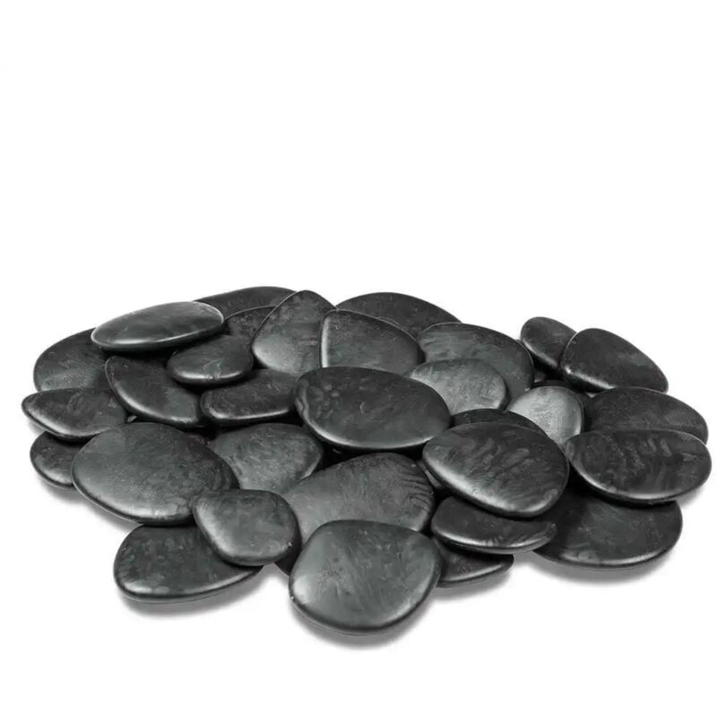 foto del prodotto re pebbles confezione da 50 sassi decorativi nero 50x25cm in plastica riciclata