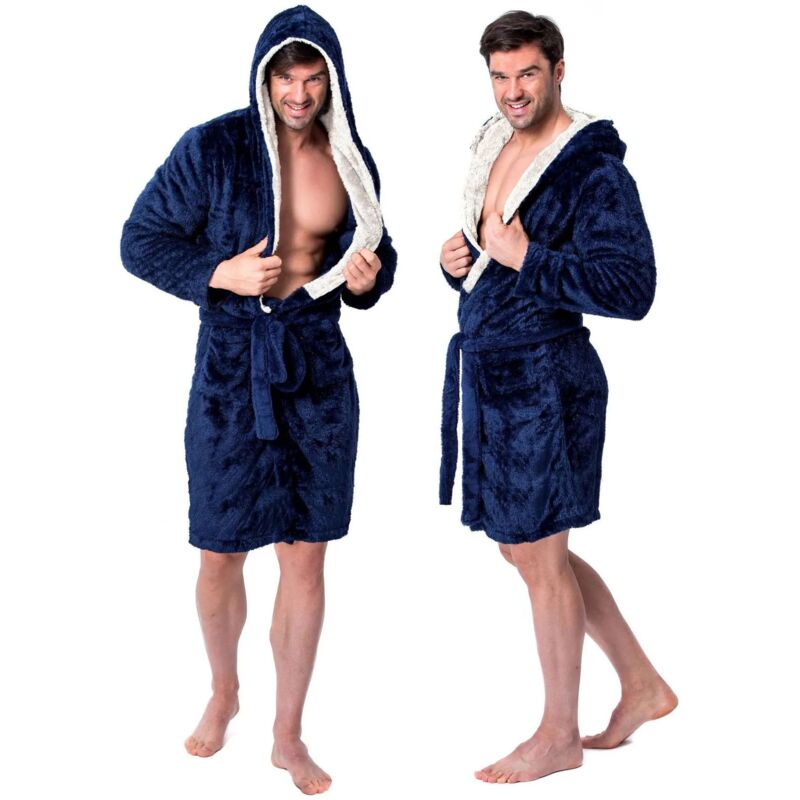 foto del prodotto rea accappatoio jordan powder navy ecru men l