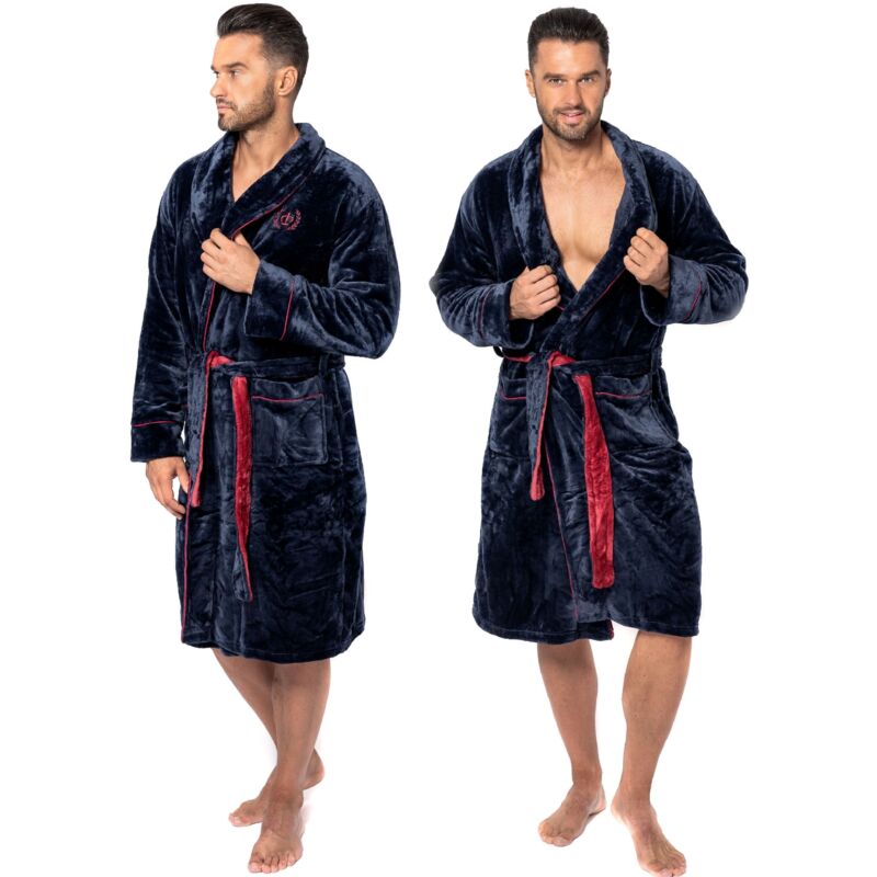 foto del prodotto rea accappatoio roger navy rosso men xl
