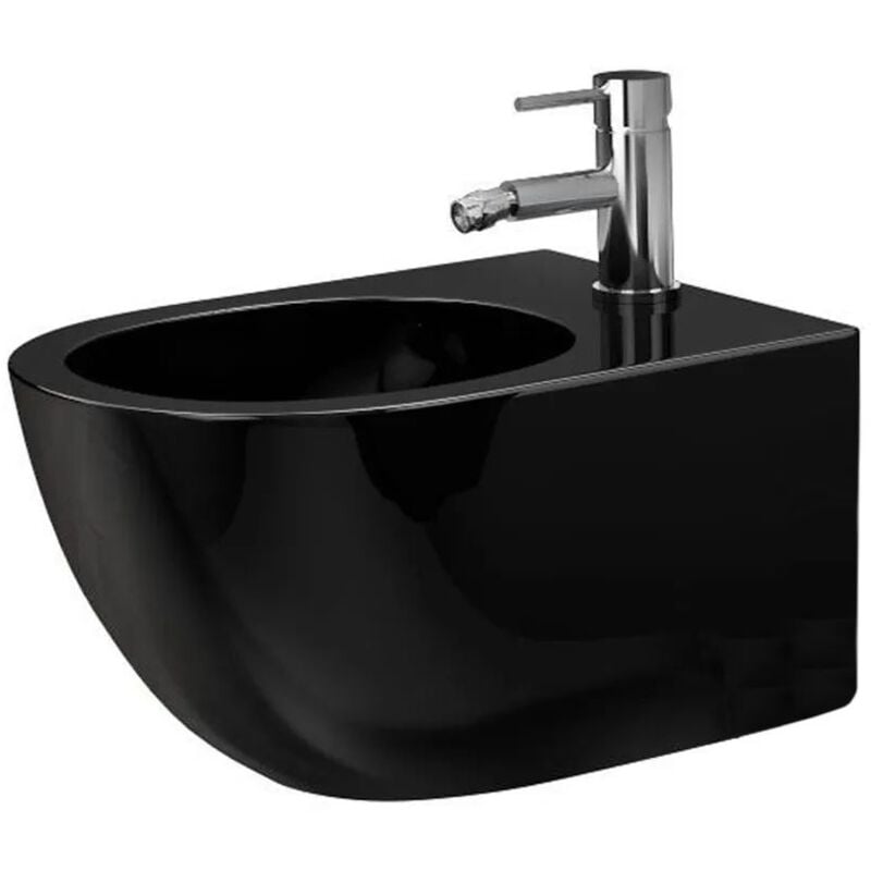 foto del prodotto rea bidet sospeso carlo mini black shiny