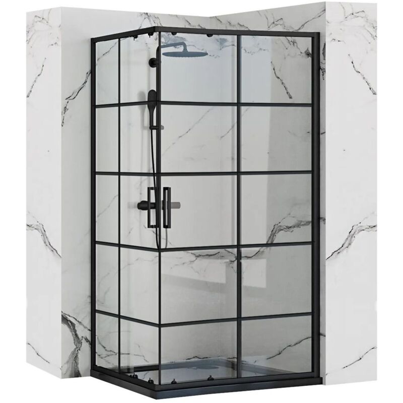 foto del prodotto rea cabina doccia concept black 80x100