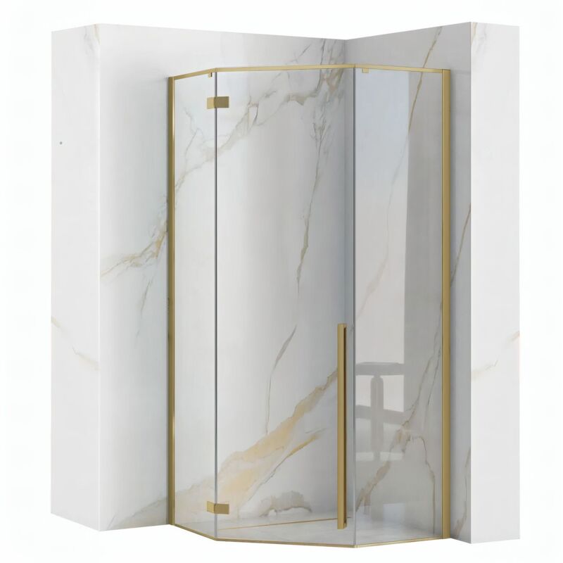 foto del prodotto rea cabina doccia diamond 90x90 brush gold