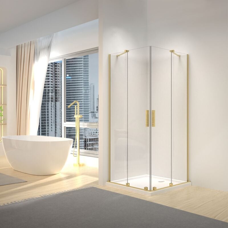 foto del prodotto rea cabina doccia montana double gold brush 90x90