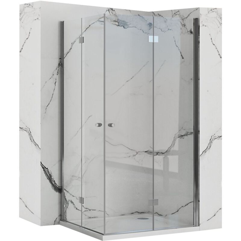 foto del prodotto rea cabina doccia pieghevole fold chrome modulare 70x80