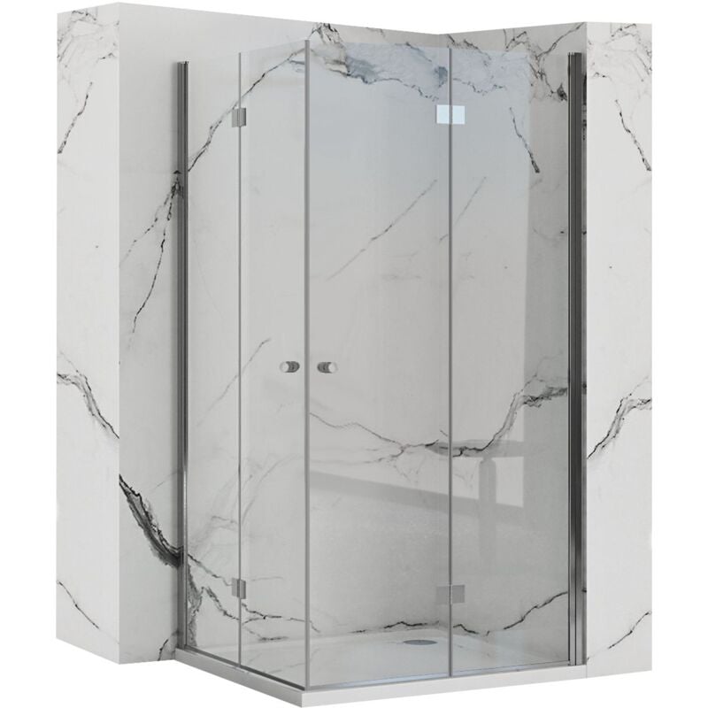 foto del prodotto rea cabina doccia pieghevole fold chrome modulare 70x90