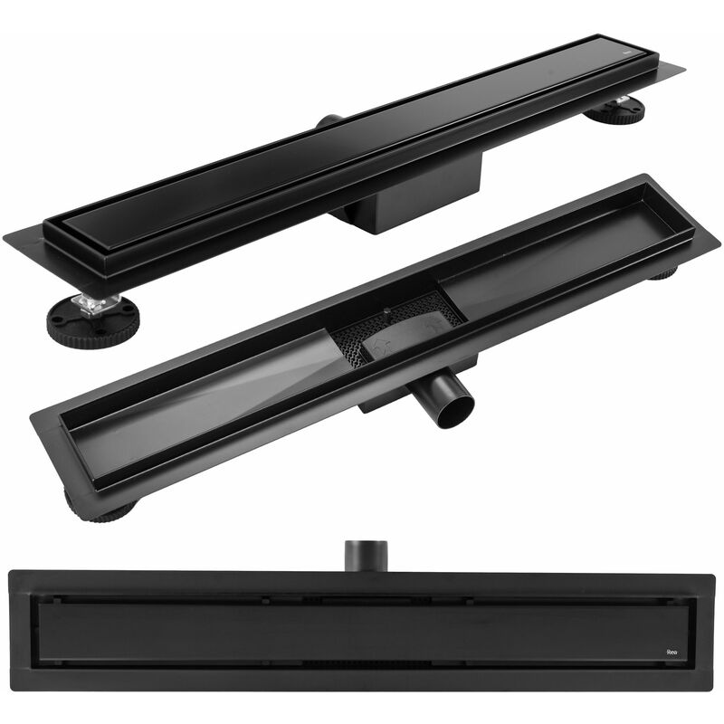 foto del prodotto rea canalina di scarico neox black matt 80