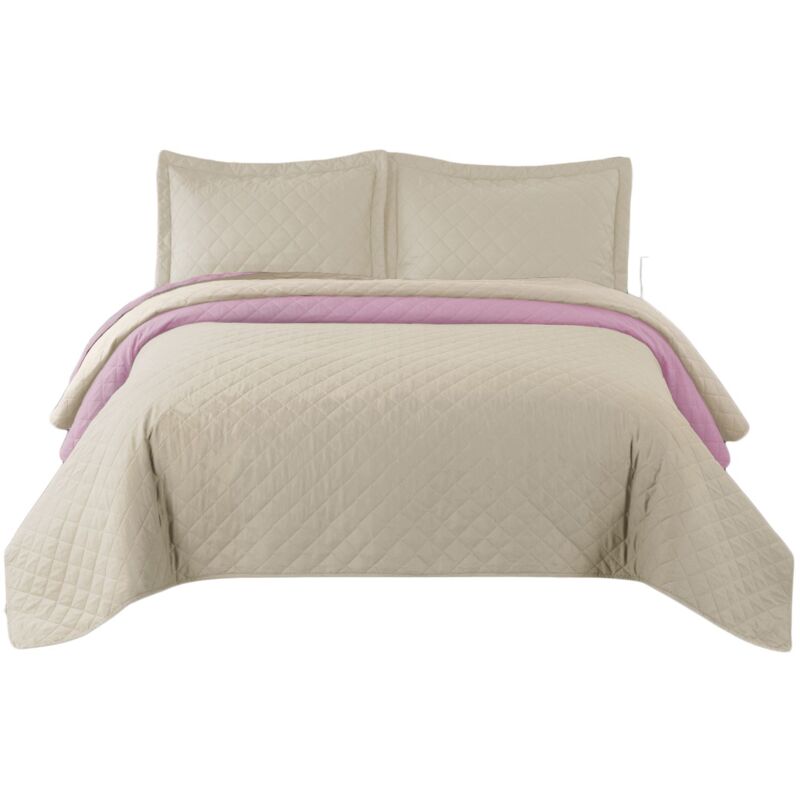 foto del prodotto rea coperta tutumi inez 220x240 beige pink