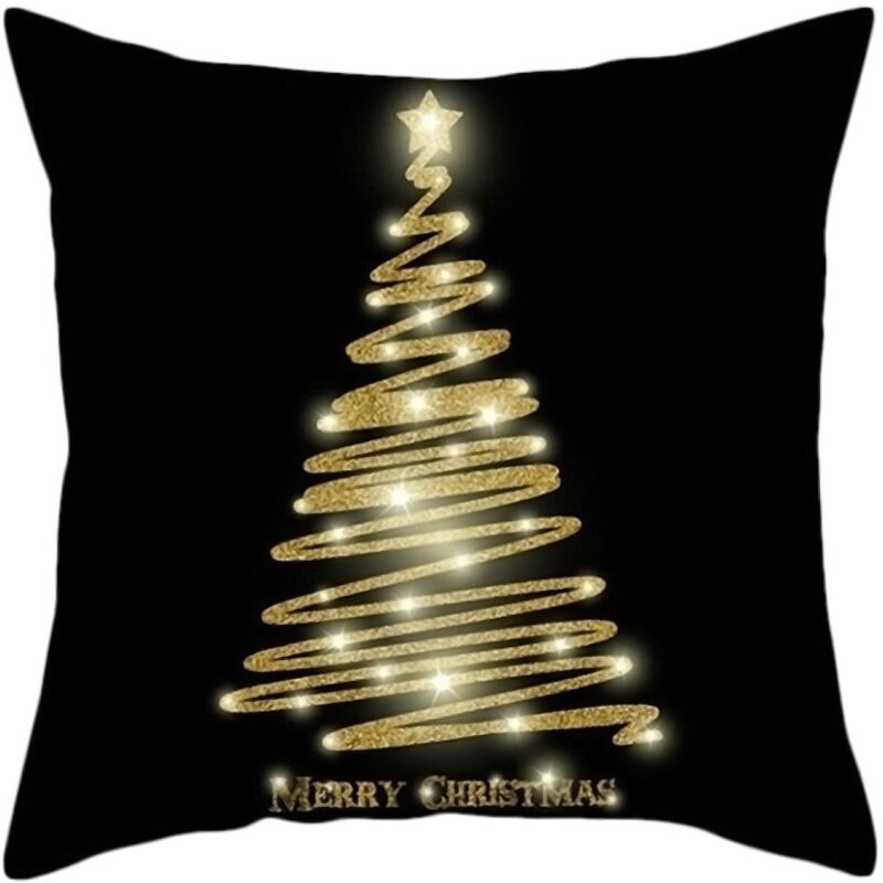 foto del prodotto rea copricuscino natalizio tutumi 3d 30 black 45x45