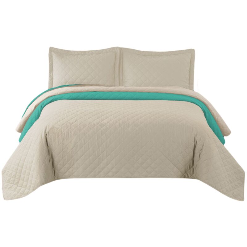 foto del prodotto rea copriletto bifacciale imbottito inez beige mint