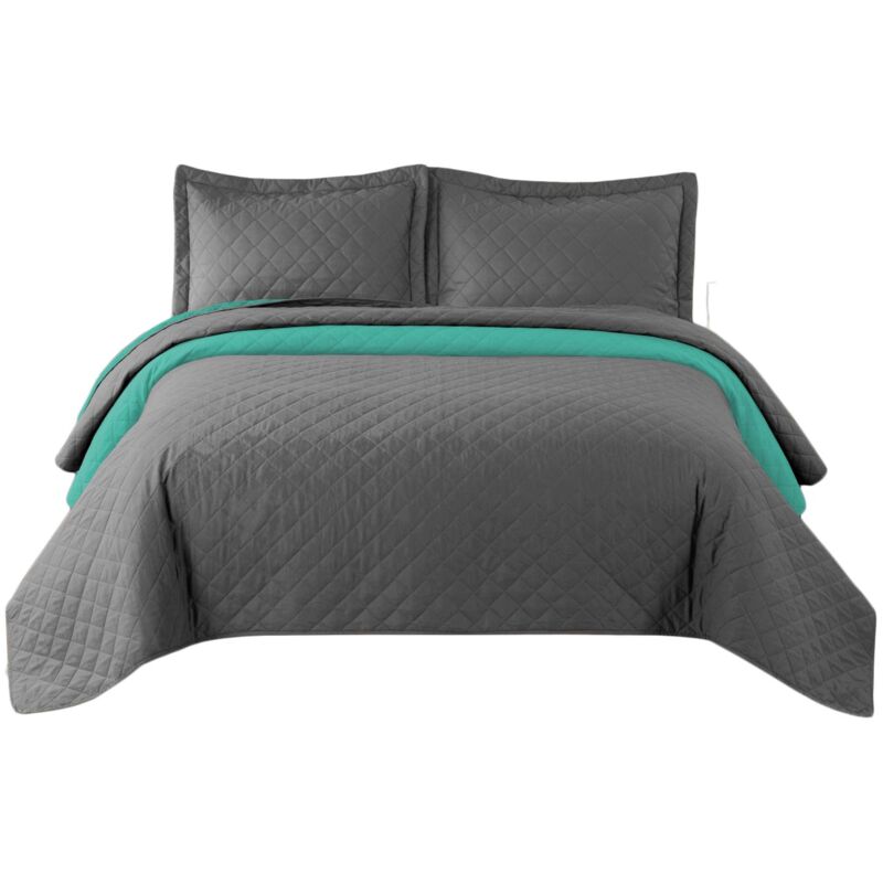 foto del prodotto rea copriletto bifacciale imbottito inez d.grey mint