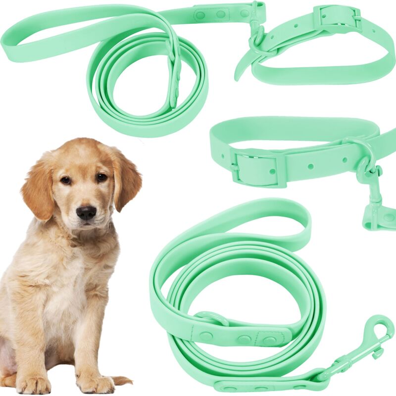 foto del prodotto rea guinzaglio e collare pj 073 green m