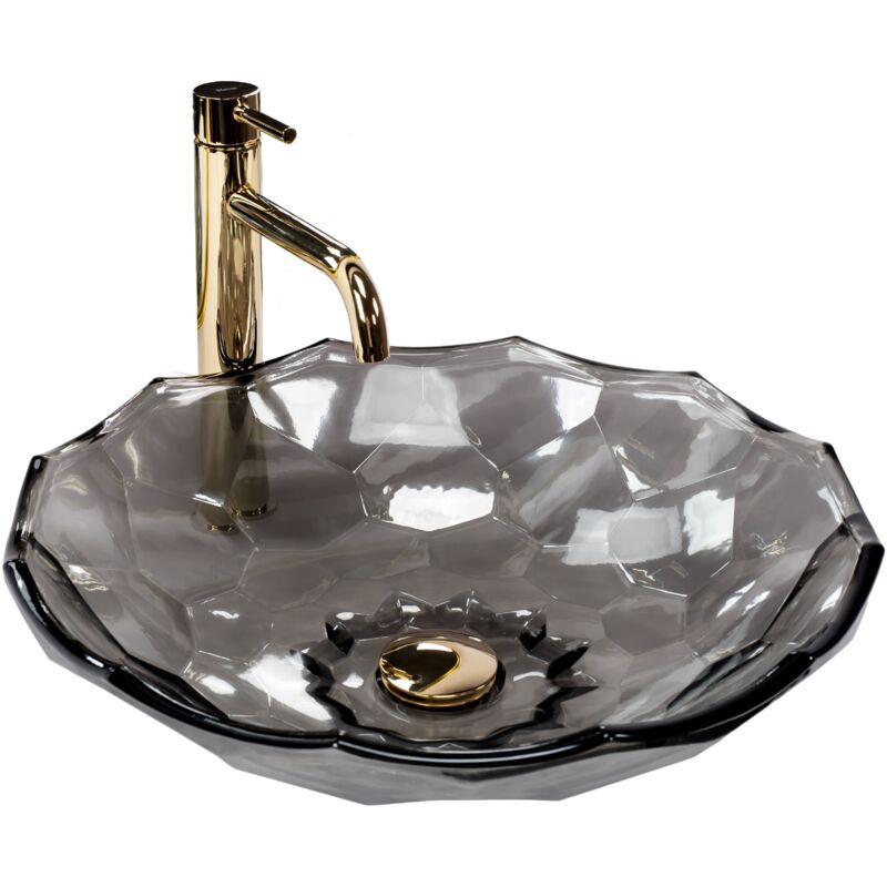 foto del prodotto rea lavabo da appoggio arctic black