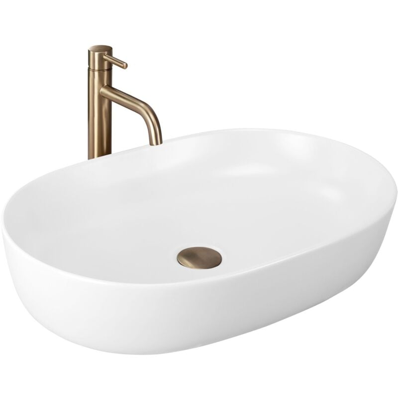 foto del prodotto rea lavabo da appoggio cleo 61 white matt