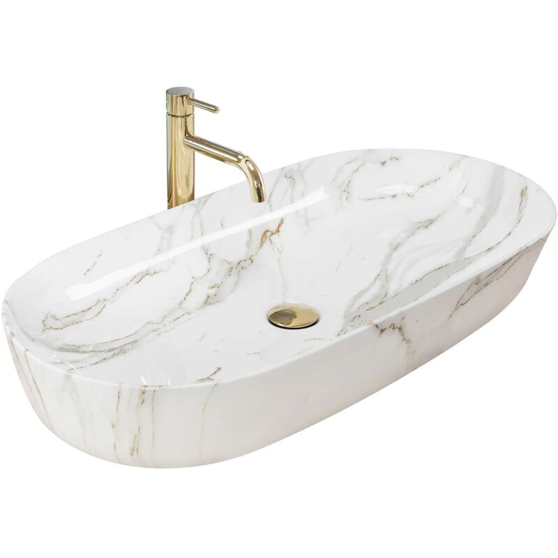 foto del prodotto rea lavabo da appoggio cleo 81 shinny aiax