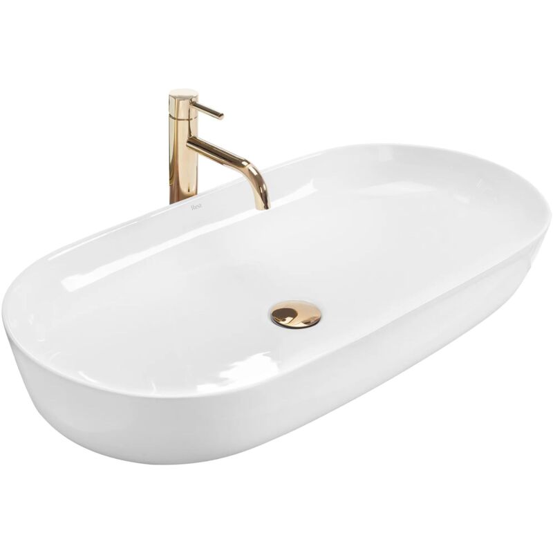 foto del prodotto rea lavabo da appoggio cleo 81 white