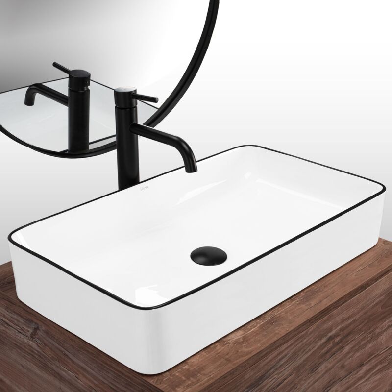 foto del prodotto rea lavabo da appoggio denis black edge