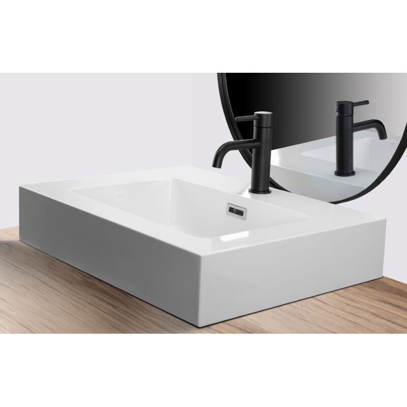 foto del prodotto rea lavabo da appoggio in ceramica alison white