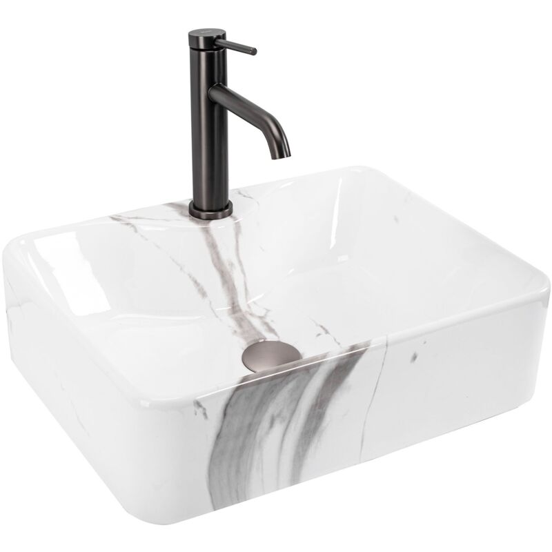 foto del prodotto rea lavabo da appoggio kelly marmo