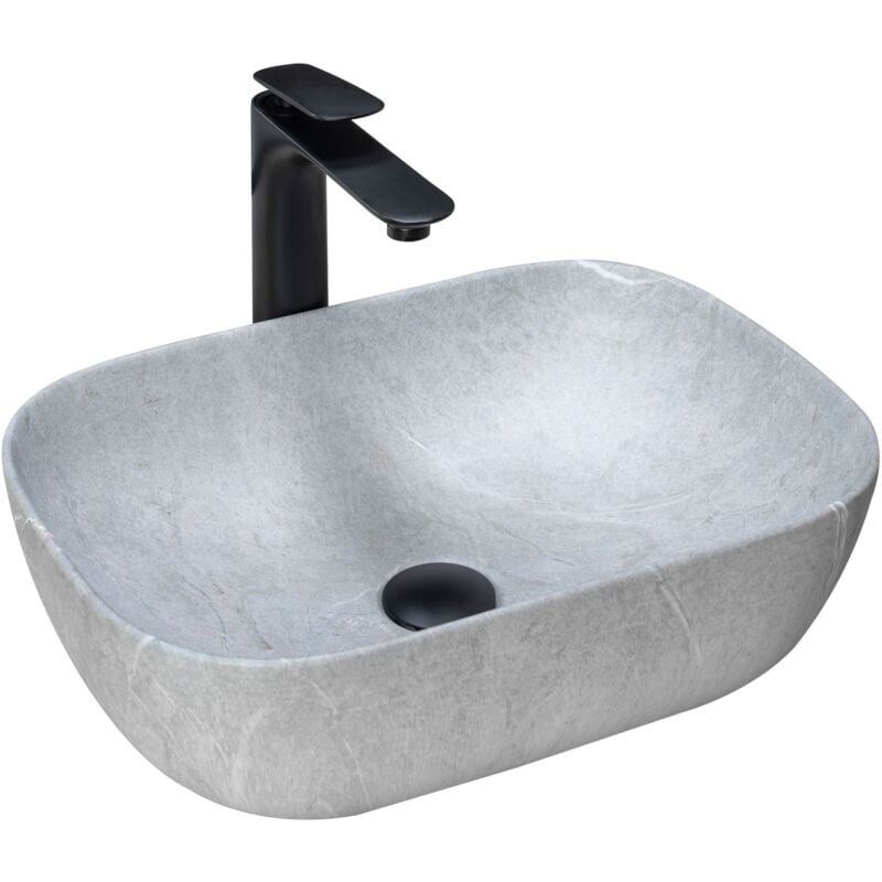 foto del prodotto rea lavabo da appoggio livia grey