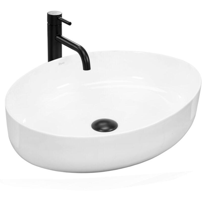 foto del prodotto rea lavabo da appoggio queen white