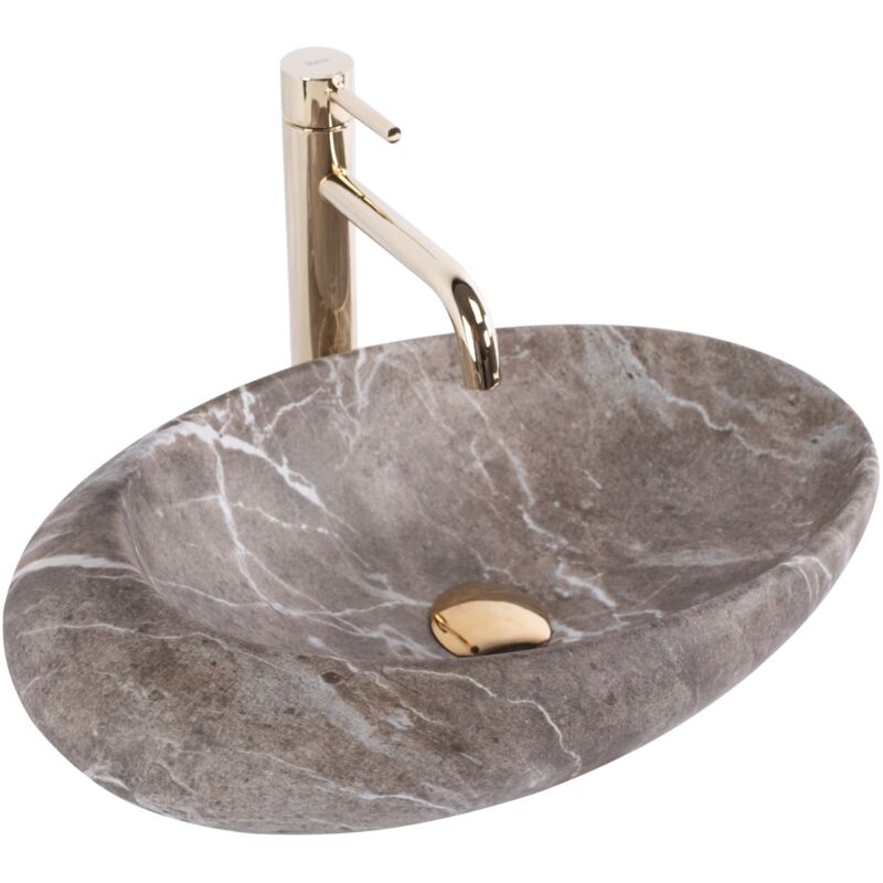foto del prodotto rea lavabo da appoggio roxy b stone nature