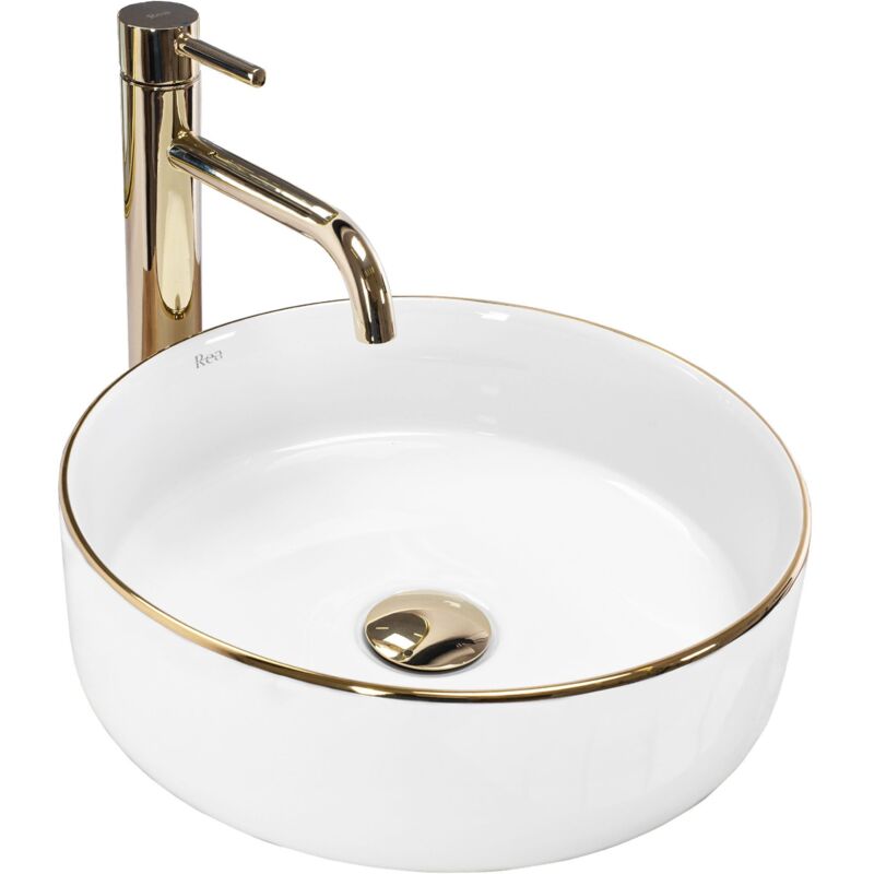 foto del prodotto rea lavabo da appoggio sami gold edge
