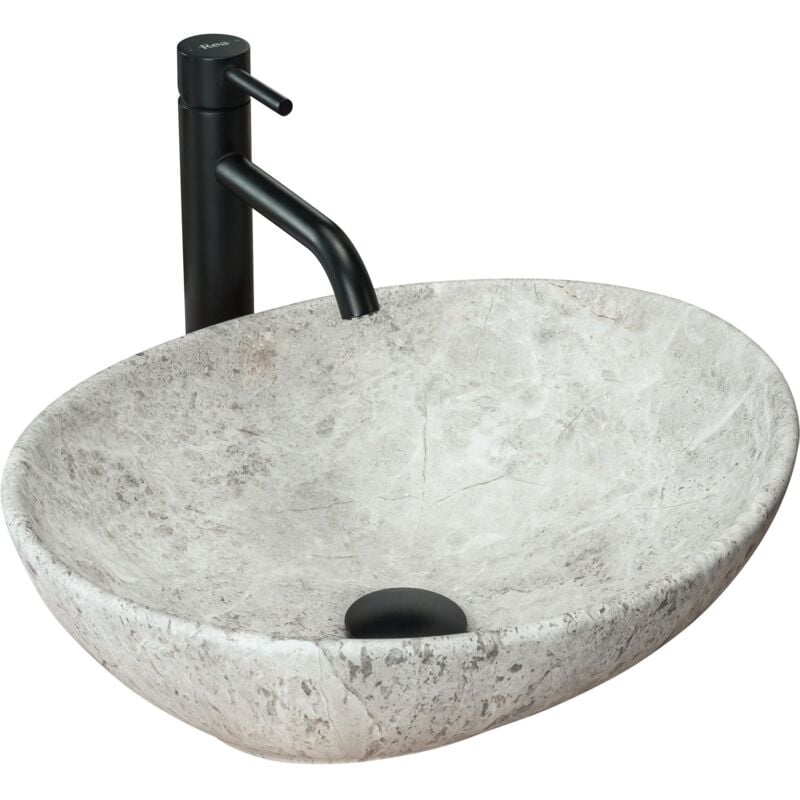 foto del prodotto rea lavabo da appoggio sofia light stone