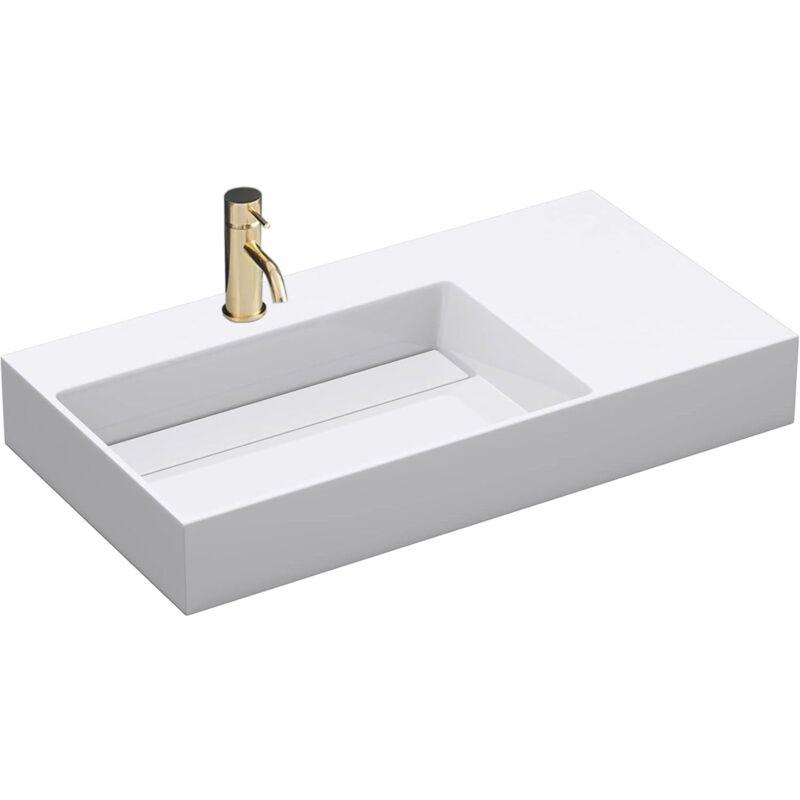 foto del prodotto rea lavabo in conglomerato archi 75 cm white