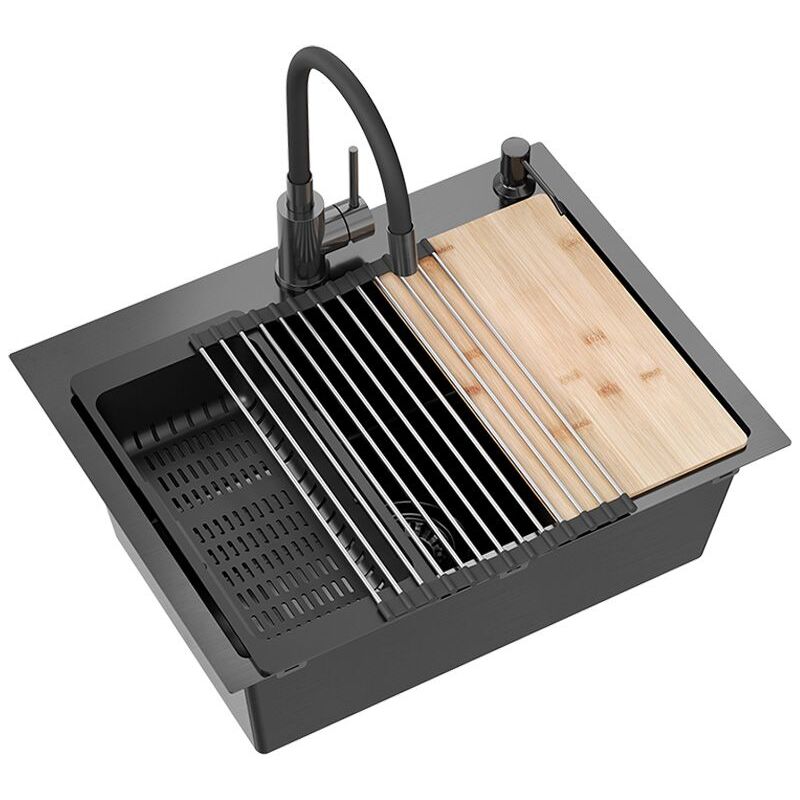 foto del prodotto rea lavello in acciaio luke black metalic 110 robinet de cuisine