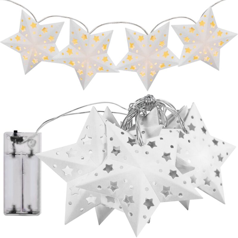 foto del prodotto rea luci dell albero di natale led stelle di carta cd008