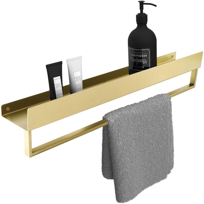 foto del prodotto rea mensola da bagno sf01 60cm gold brush