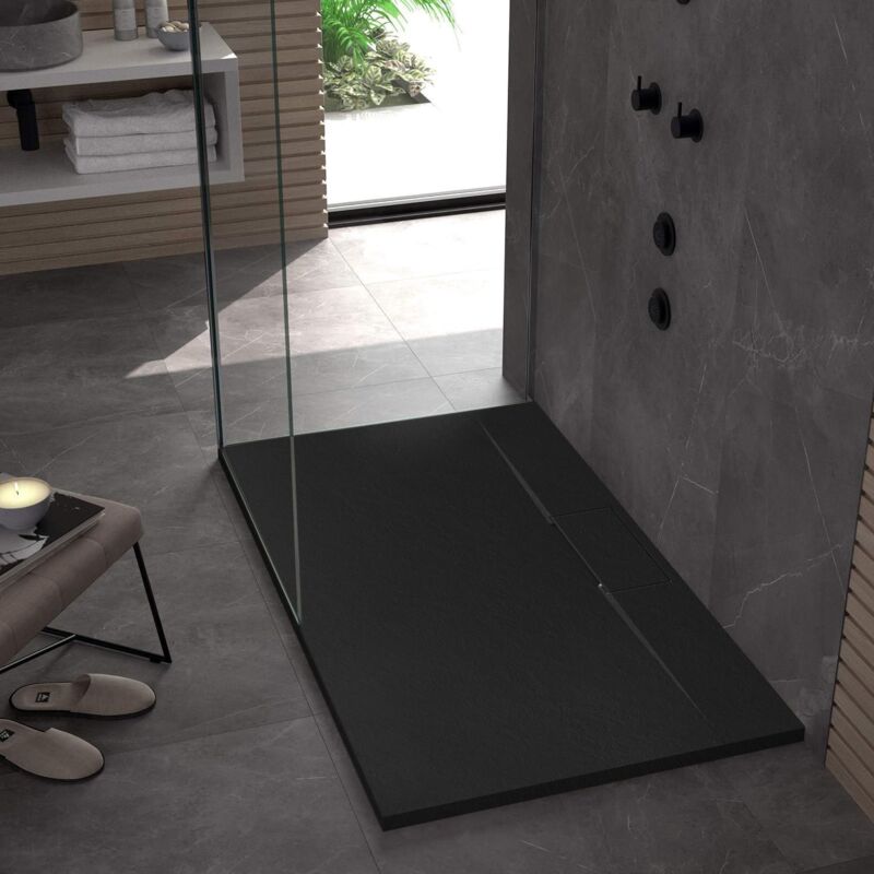 foto del prodotto rea piatto doccia bazalt long black 90x120