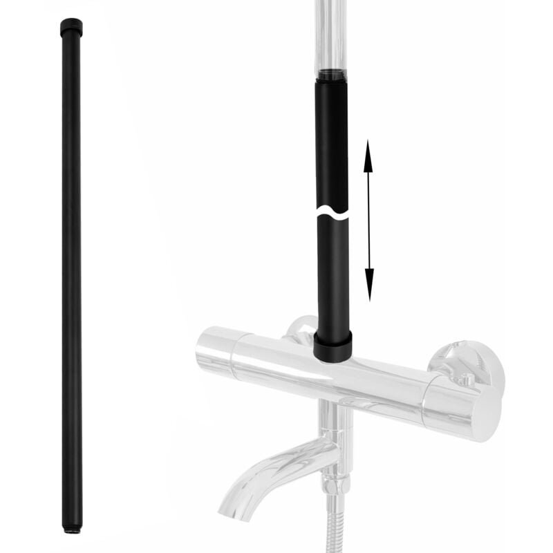 foto del prodotto rea prolunga per set vasca doccia black 60cm