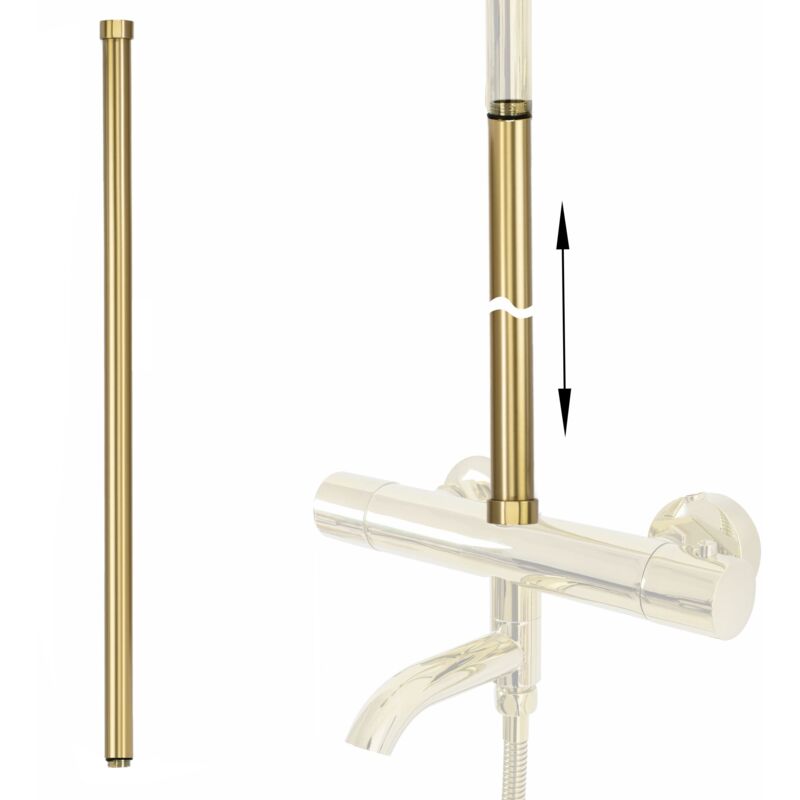 foto del prodotto rea prolunga per set vasca doccia gold brush 60cm
