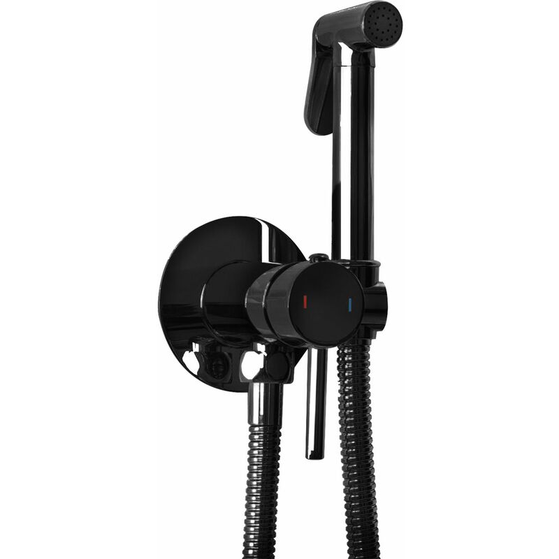 foto del prodotto rea rubinetto bidet lungo loop black metallic