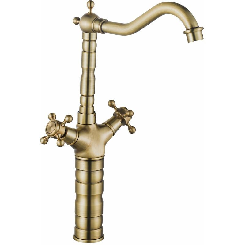 foto del prodotto rea rubinetto da cucina da bagno rustico antique gold