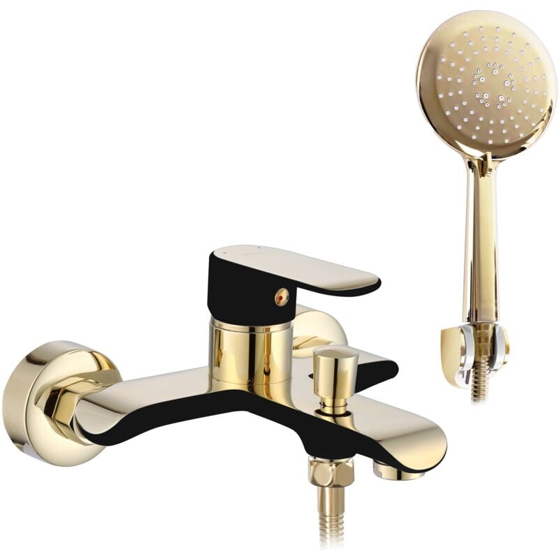 foto del prodotto rea rubinetto da vasca bloom black gold