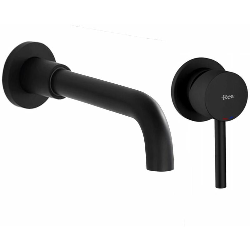 foto del prodotto rea rubinetto lavabo da incasso lungo long black box