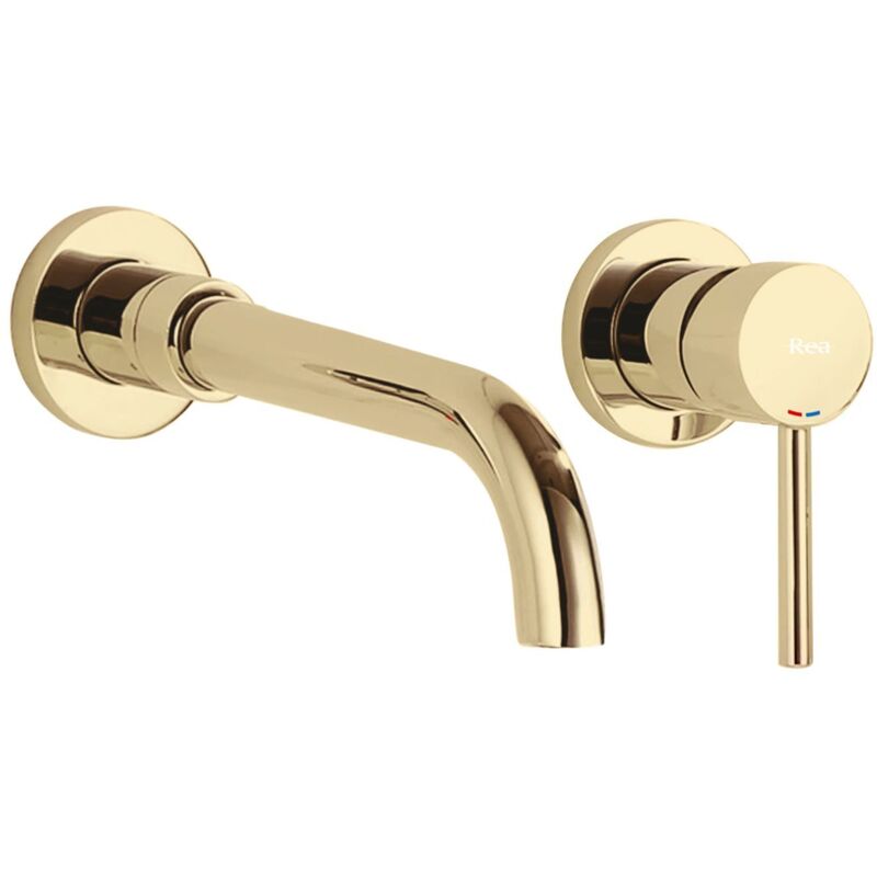 foto del prodotto rea rubinetto lavabo da incasso lungo long gold box