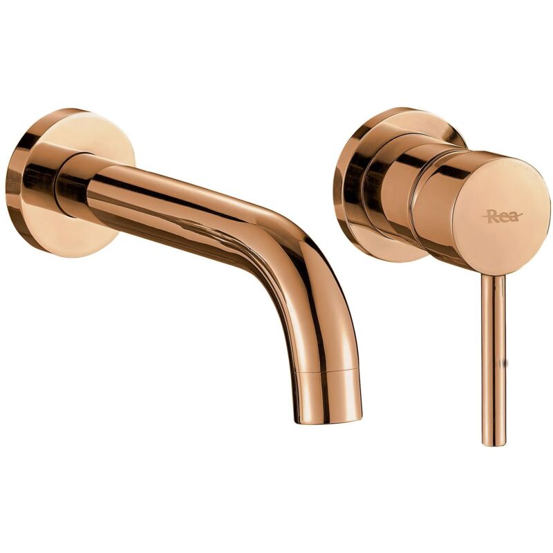 foto del prodotto rea rubinetto lavabo da incasso lungo rose gold box