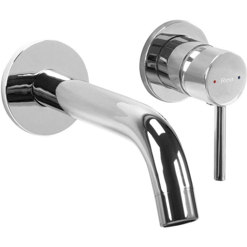 foto del prodotto rea rubinetto lavabo da parete owen chrome box