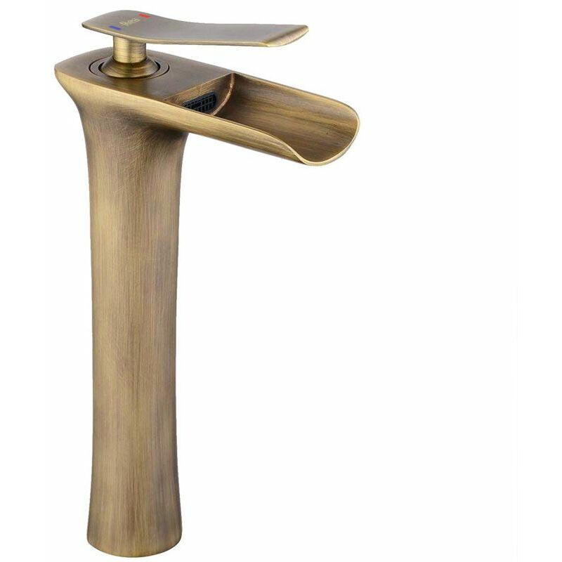 foto del prodotto rea rubinetto lavabo laguna antique brush gold high