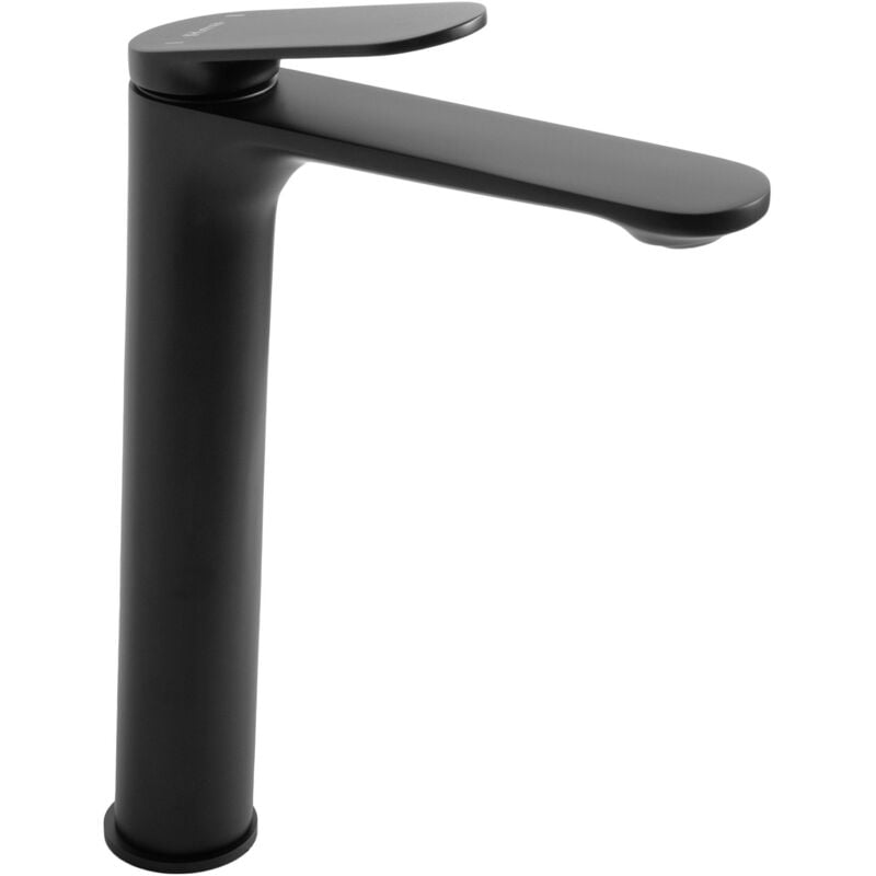foto del prodotto rea rubinetto lavabo marco nero opaco alto