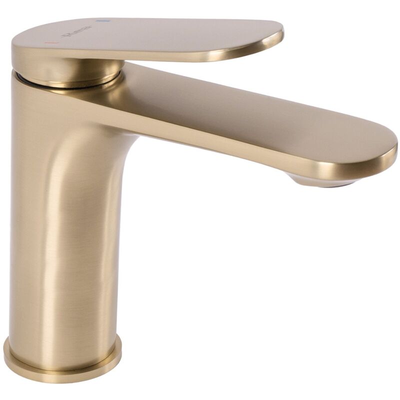 foto del prodotto rea rubinetto lavabo marco spazzola oro basso