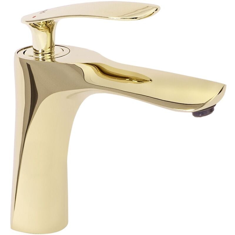 foto del prodotto rea rubinetto lavabo orbit gold low
