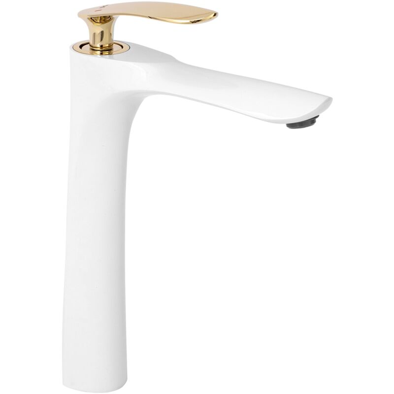 foto del prodotto rea rubinetto lavabo orbit white gold high
