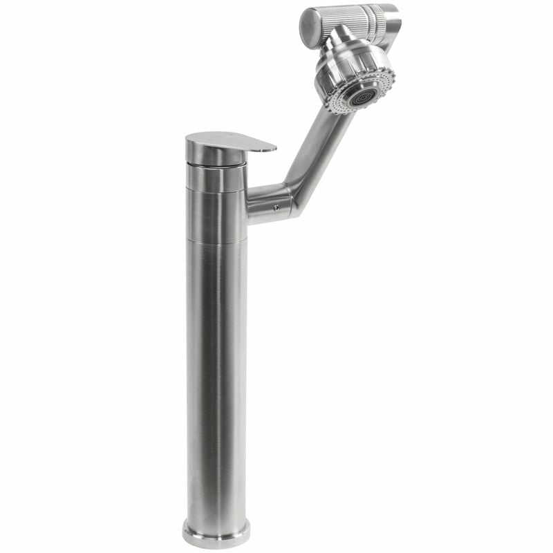 foto del prodotto rea rubinetto lavabo paco nickel brush inox high