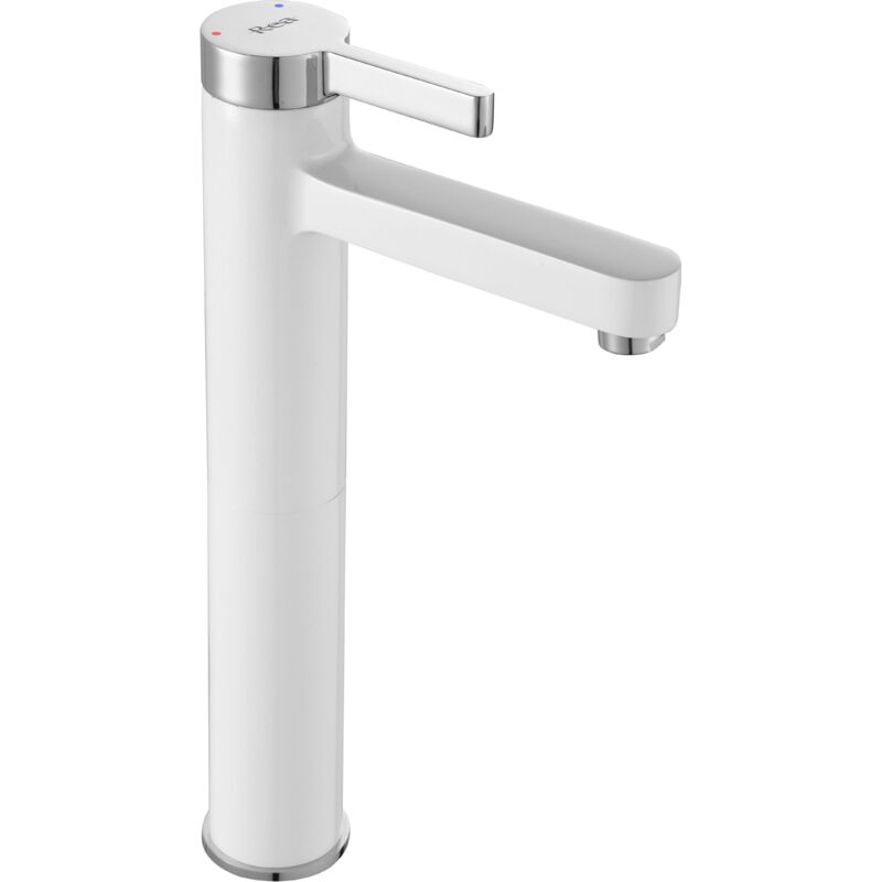 foto del prodotto rea rubinetto lavabo polo white chrom high