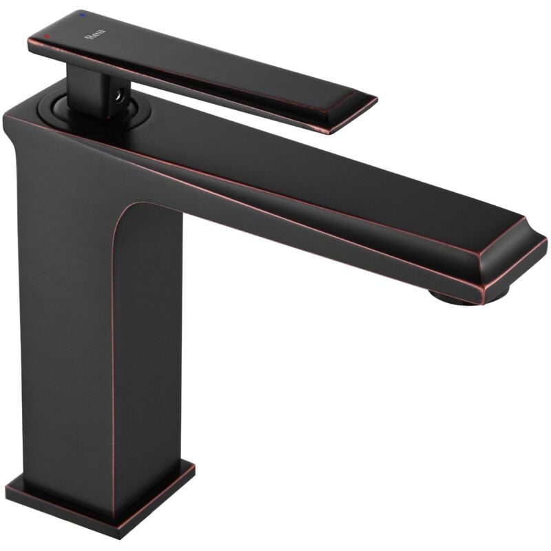 foto del prodotto rea rubinetto lavabo romano old black low